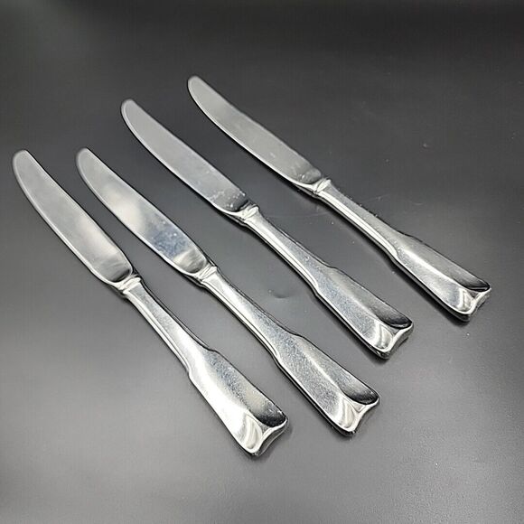 Lunt MODERN CLASSIC Stainless Dinner Bread Knife Set Japan 80s Set of 4 - Picture 1 of 5